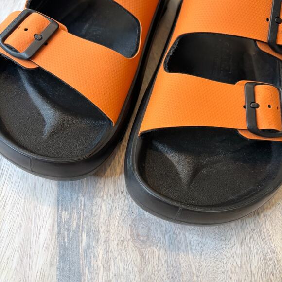 Birkenstock Tatacoa Adventure Sandals Orange Black Rugged Trail Size L9 M7 - Picture 4 of 11